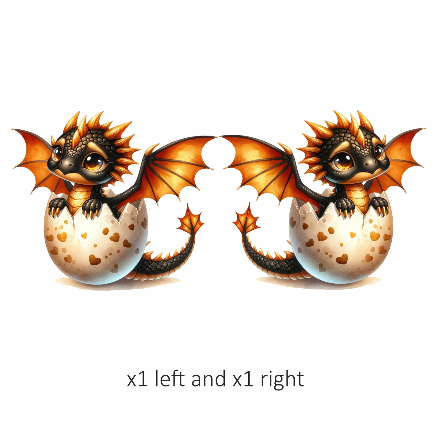 Black Orange Baby Dragon Egg Vinyl Sticker Decal