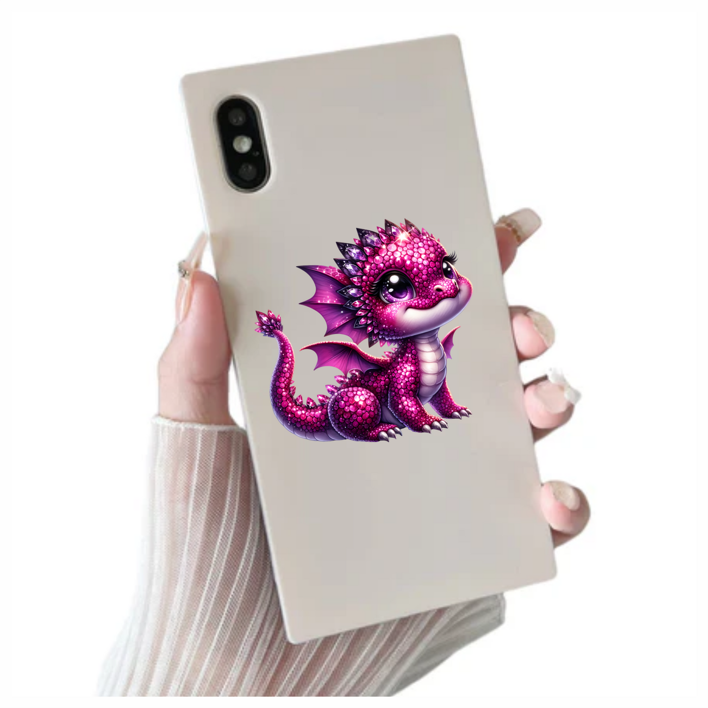 Pink Baby Dragon Cute Fantasy Vinyl Sticker Decal