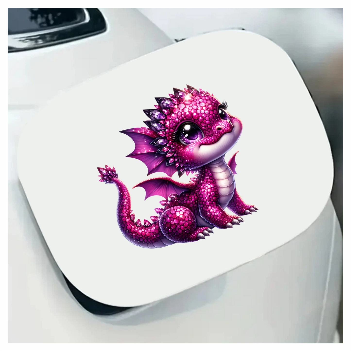 Pink Baby Dragon Cute Fantasy Vinyl Sticker Decal
