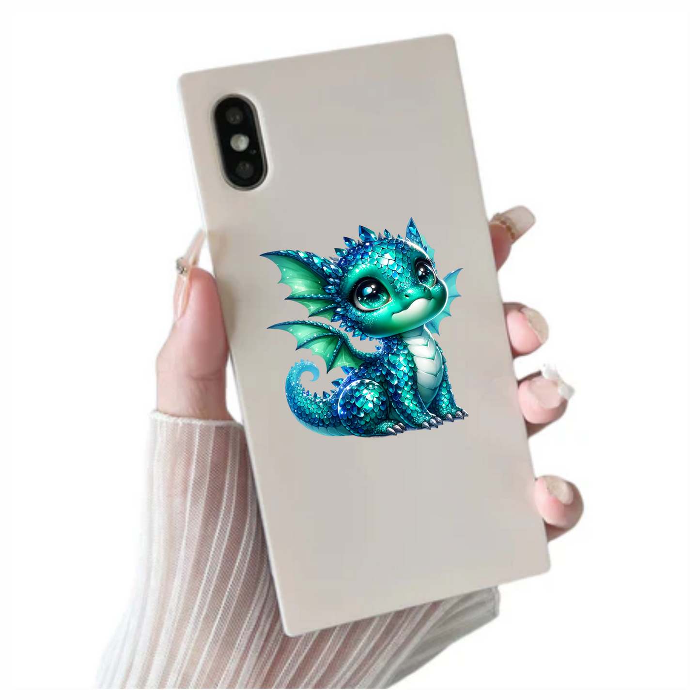 Blue Cute Baby Dragon Fantasy Vinyl Sticker Decal