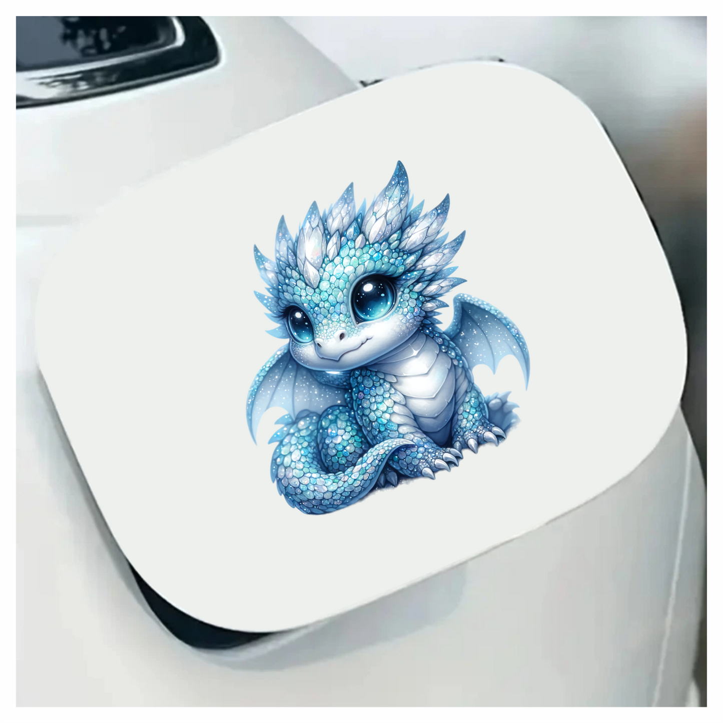 Blue Baby Dragon Cute Fantasy Vinyl Sticker Decal