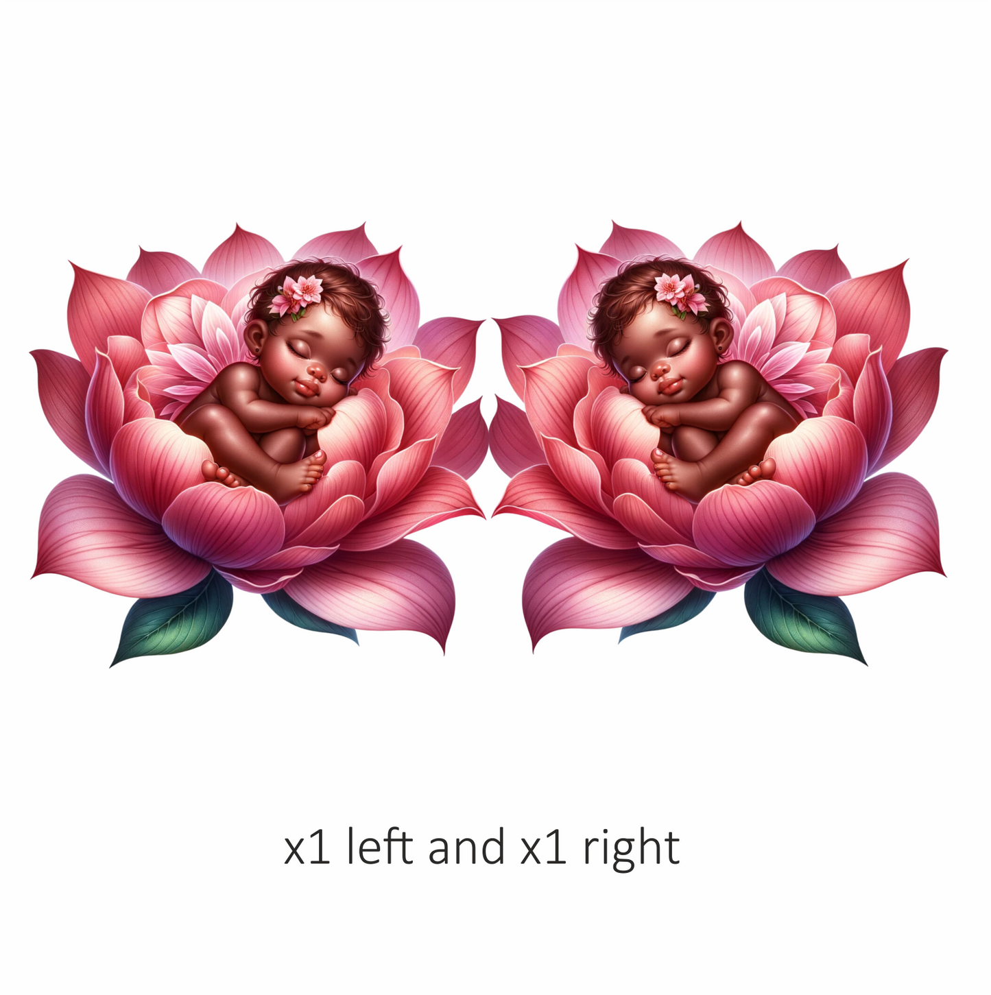 Baby Sleeping Pink Flower Blossom Vinyl Sticker Decal