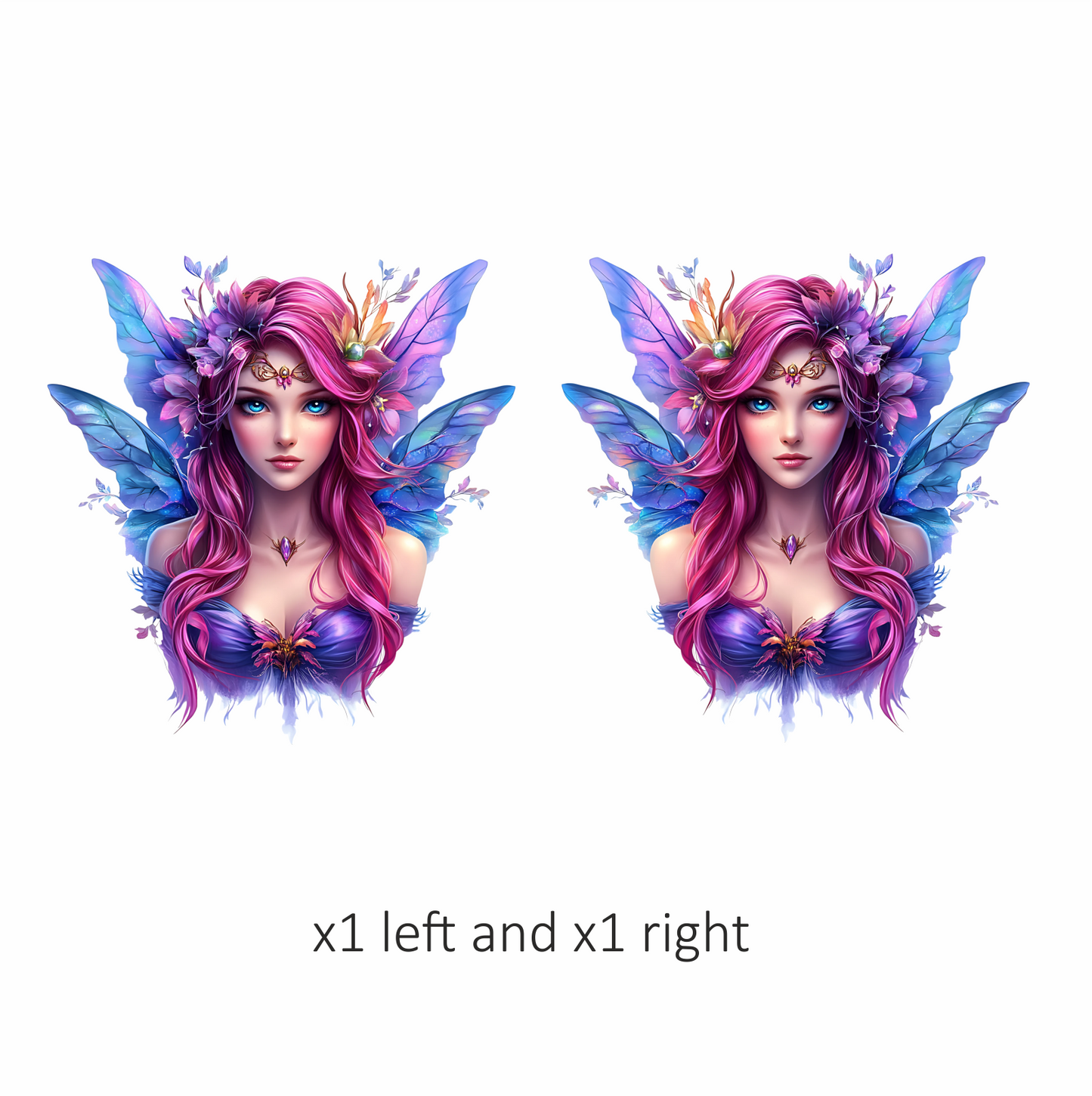 Fairy Pink Hair Blue Eyes Vinyl Sticker Decal