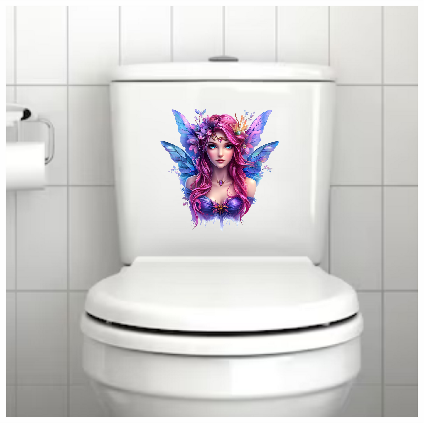 Fairy Pink Hair Blue Eyes Vinyl Sticker Decal