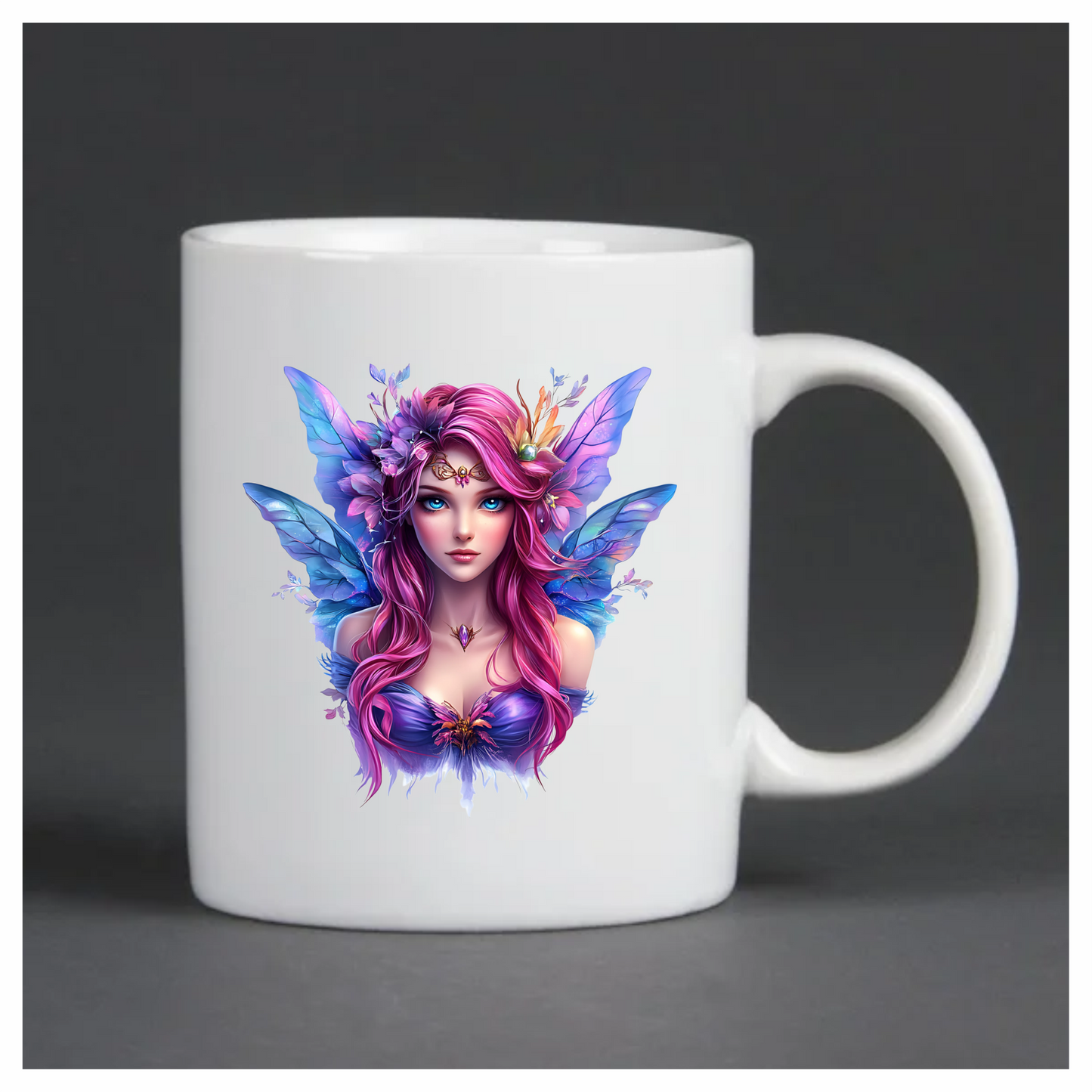 Fairy Pink Hair Blue Eyes Vinyl Sticker Decal