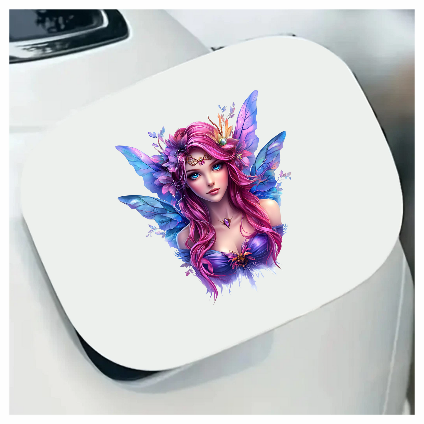 Fairy Pink Hair Blue Eyes Vinyl Sticker Decal