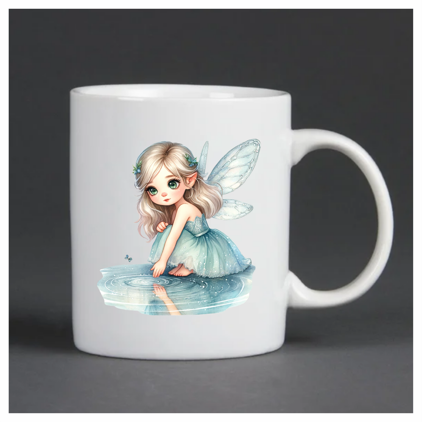 Fairy Girl Blue Dress Water Vinyl Sticker Decal