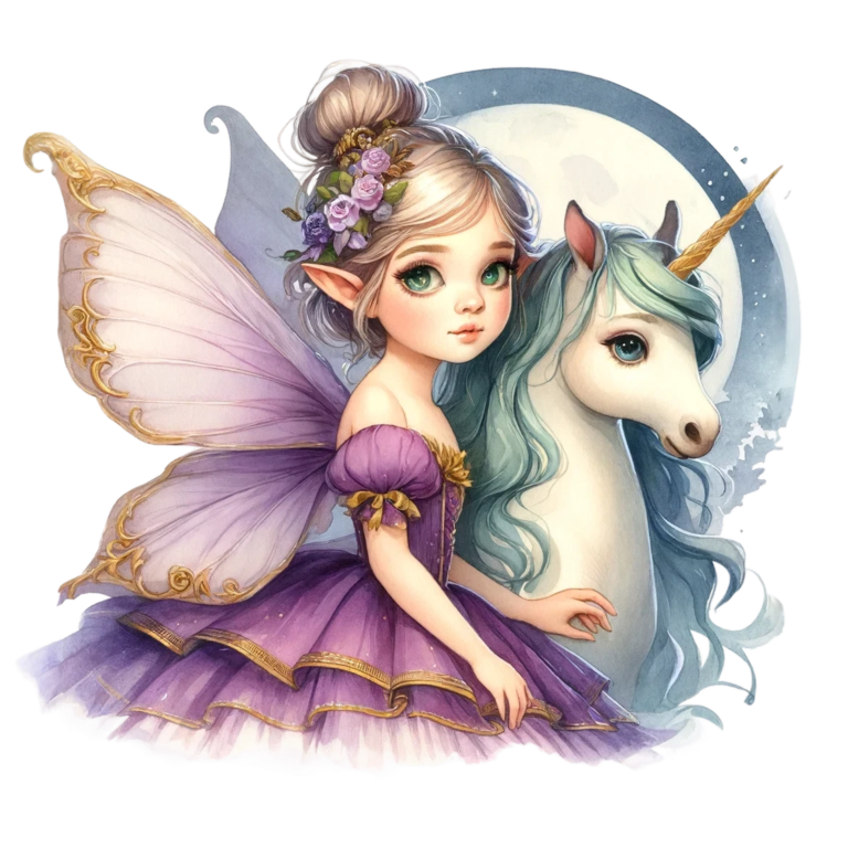 Fairy Purple Wings Unicorn Moon Vinyl Sticker Decal
