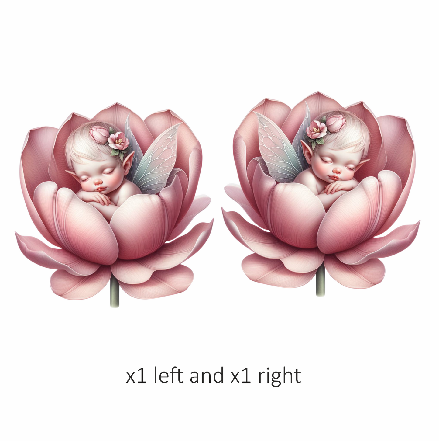 Pink Baby Fairy Flower Blossom Vinyl Sticker Decal