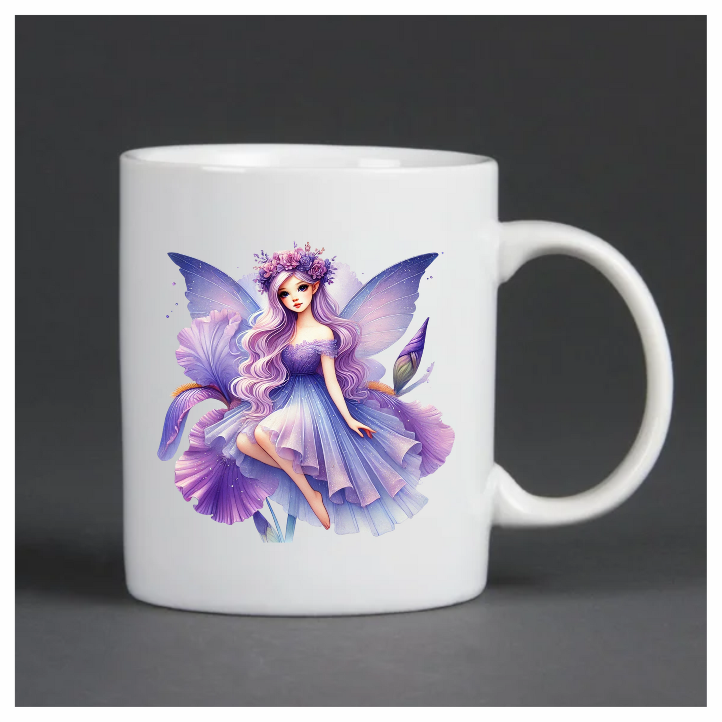 Fairy Purple Wings Dress Flower Vinyl Sticker Decal