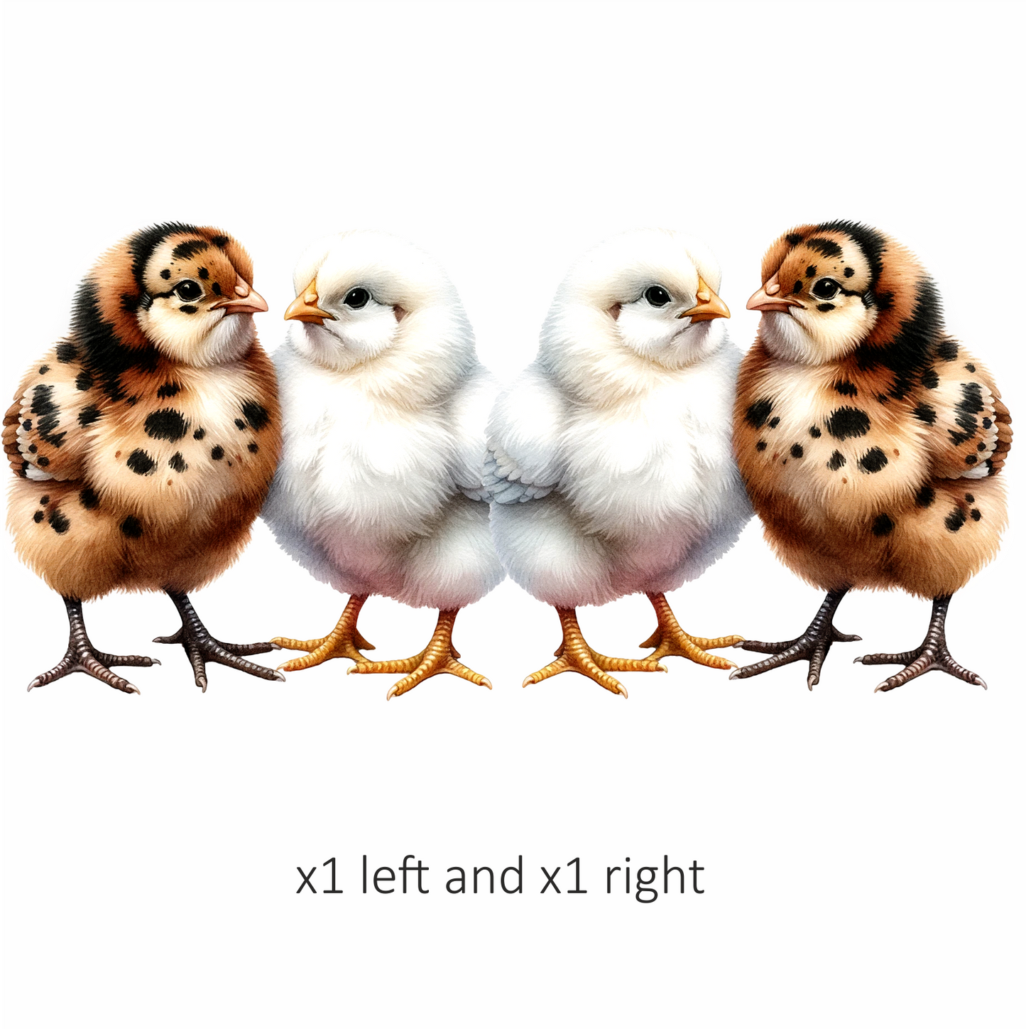 Brown Chick White Chick Farm Vinyl Sticker Decal