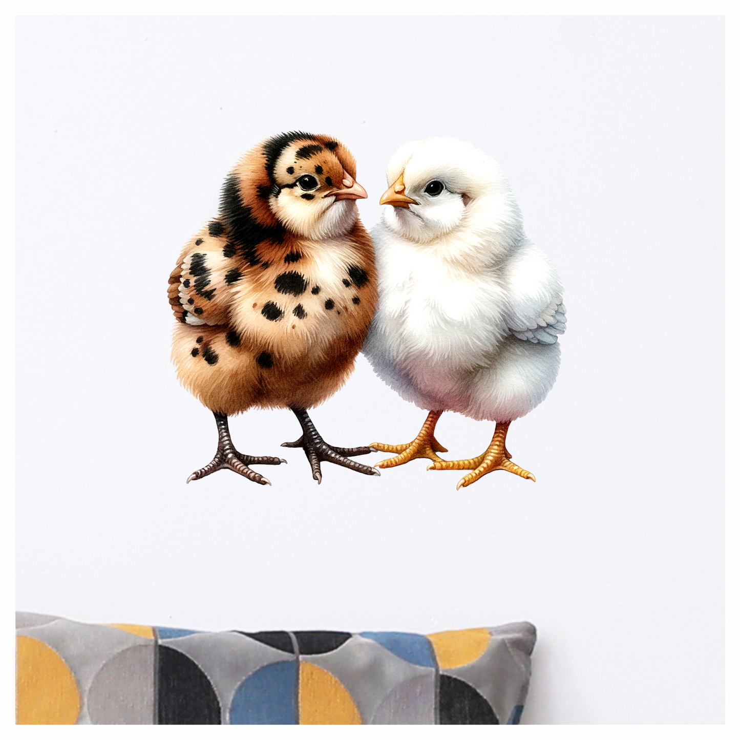Brown Chick White Chick Farm Vinyl Sticker Decal