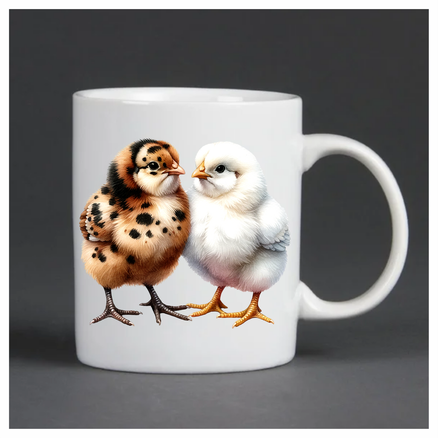 Brown Chick White Chick Farm Vinyl Sticker Decal