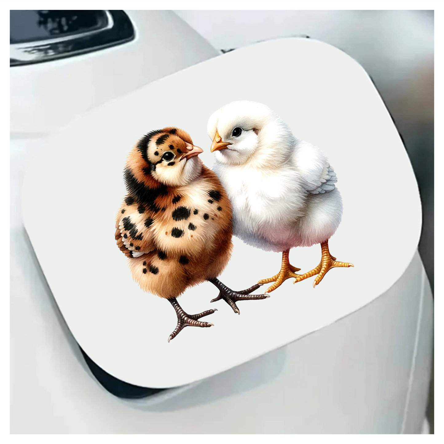Brown Chick White Chick Farm Vinyl Sticker Decal