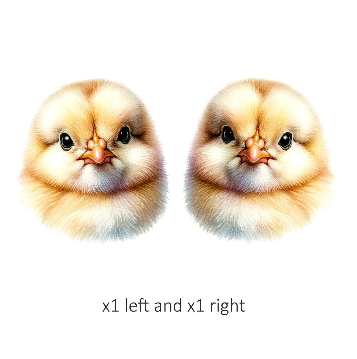 Yellow Chick Baby Face Close Vinyl Sticker Decal