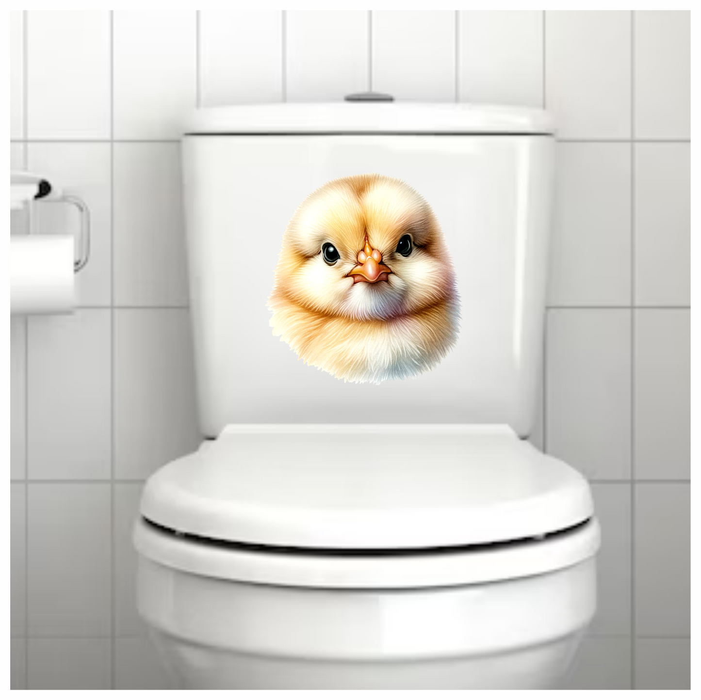 Yellow Chick Baby Face Close Vinyl Sticker Decal