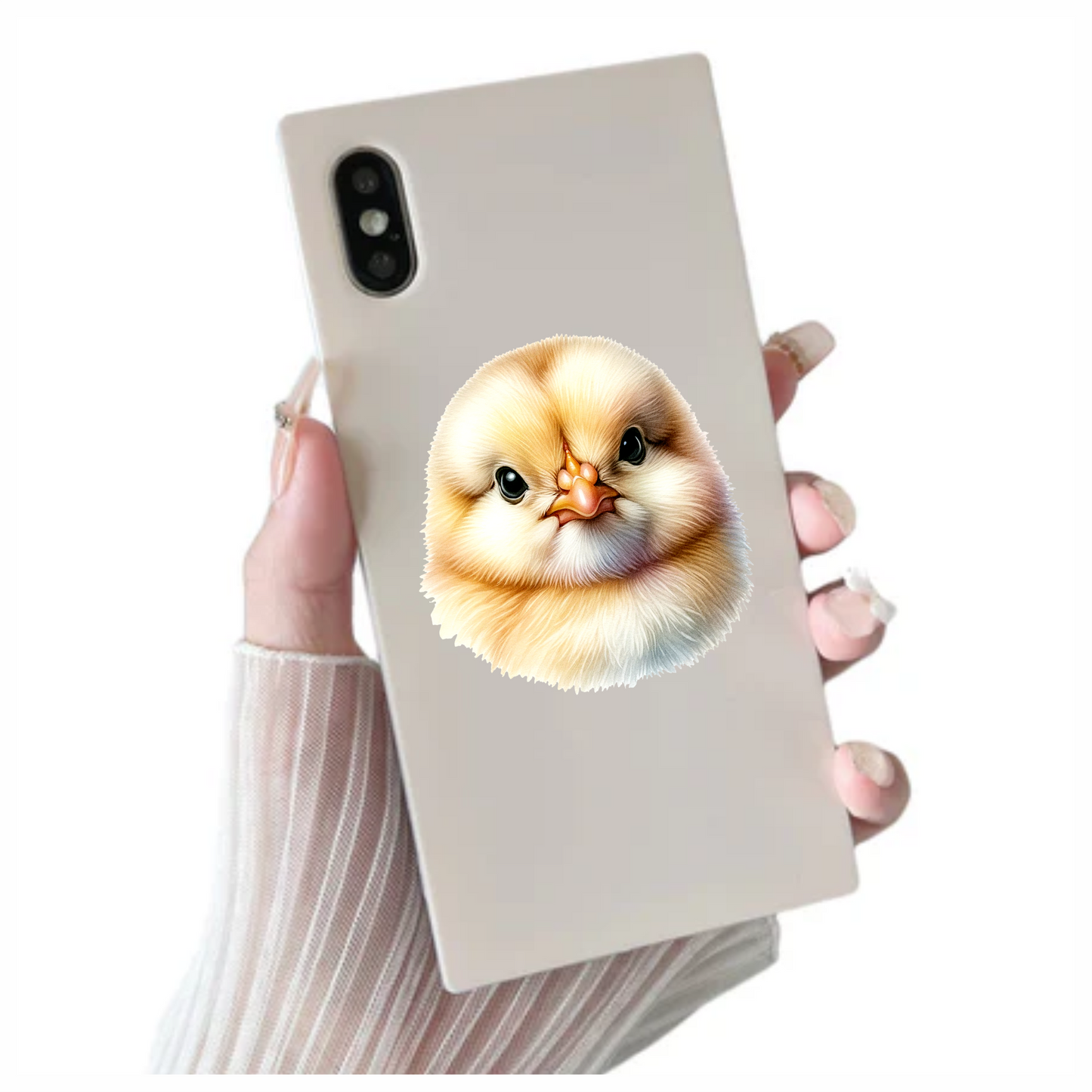 Yellow Chick Baby Face Close Vinyl Sticker Decal