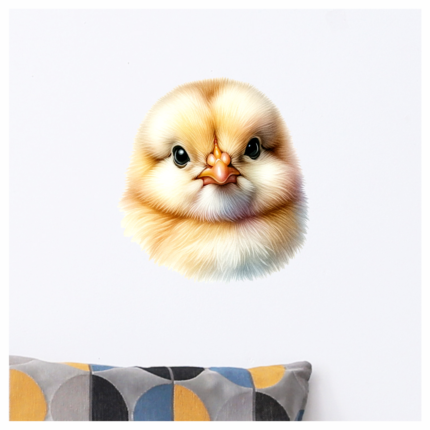 Yellow Chick Baby Face Close Vinyl Sticker Decal