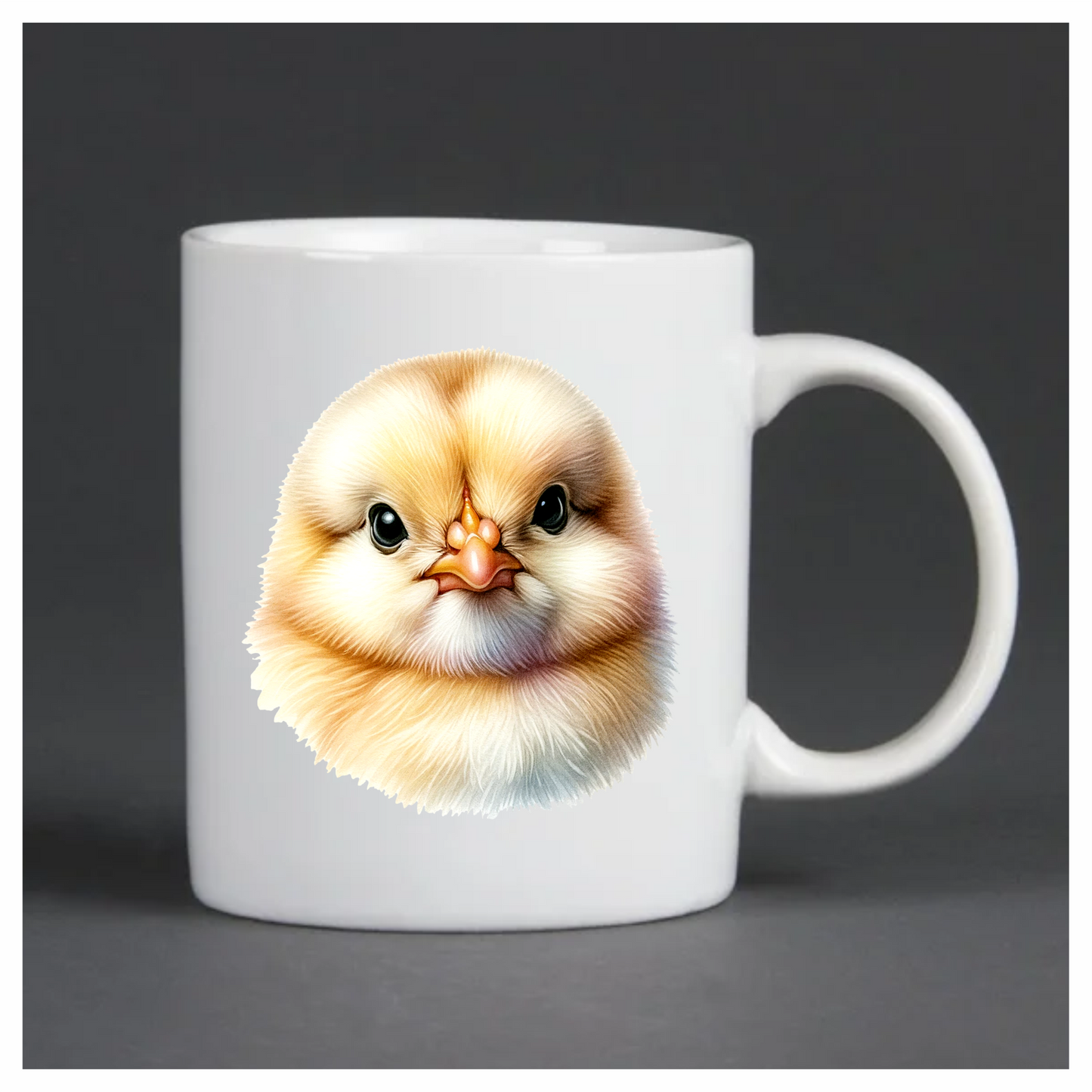 Yellow Chick Baby Face Close Vinyl Sticker Decal