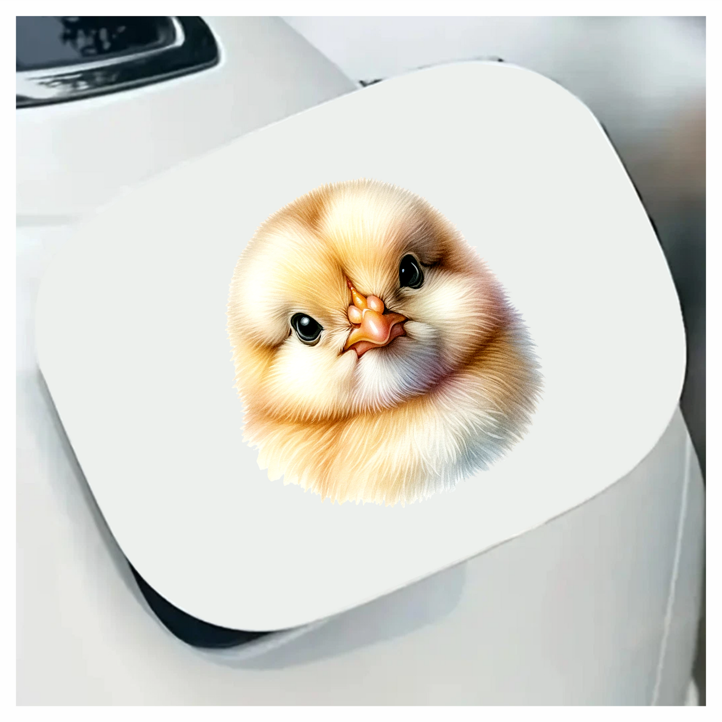 Yellow Chick Baby Face Close Vinyl Sticker Decal