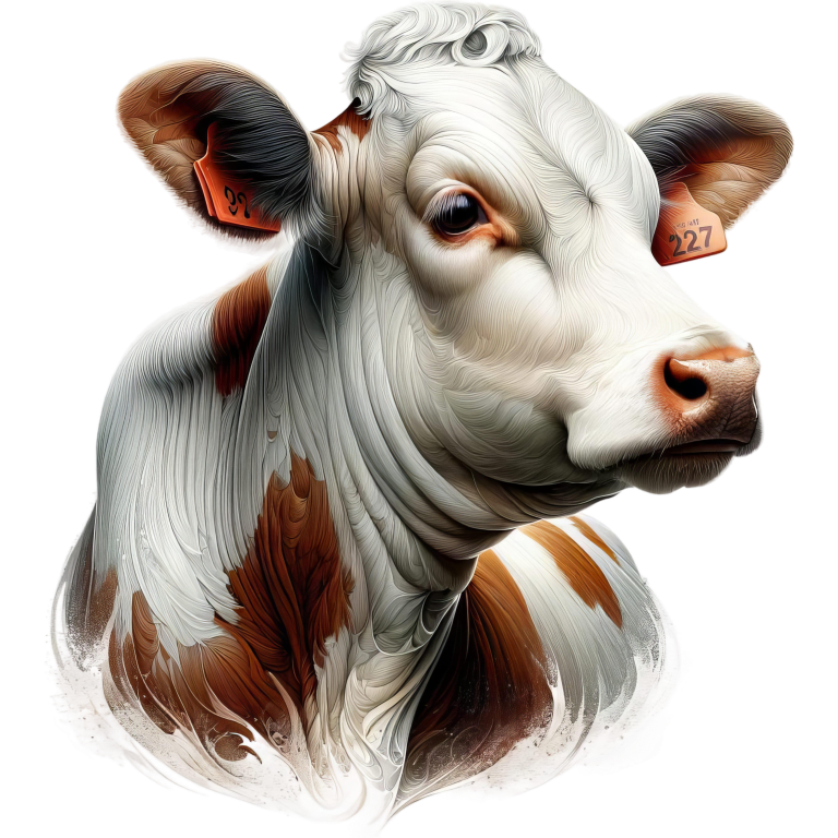 Brown White Cow Calf Dairy Vinyl Sticker Decal