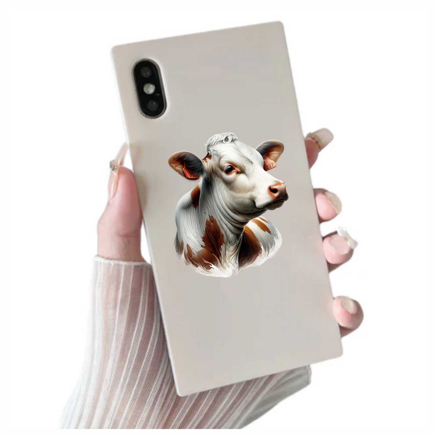 Brown White Cow Calf Dairy Vinyl Sticker Decal