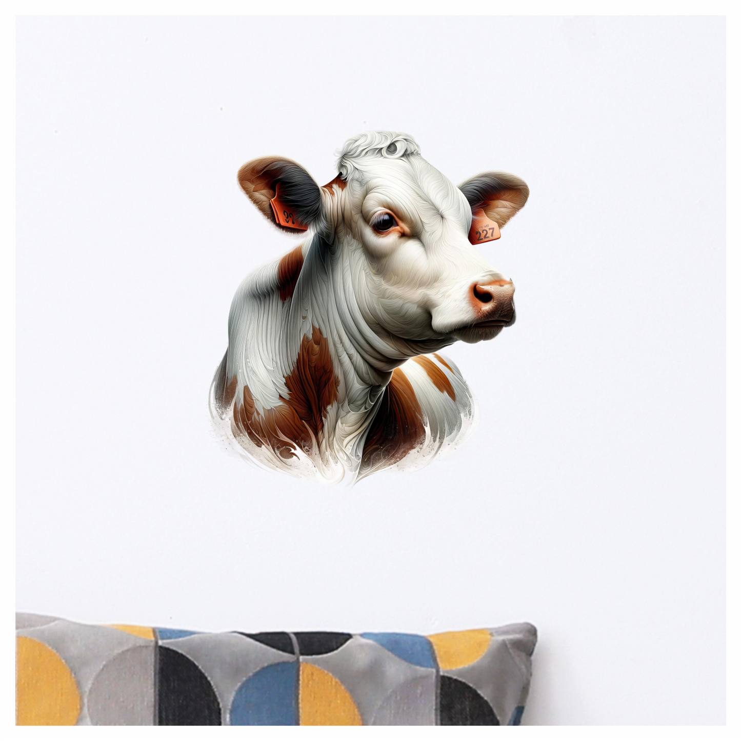 Brown White Cow Calf Dairy Vinyl Sticker Decal