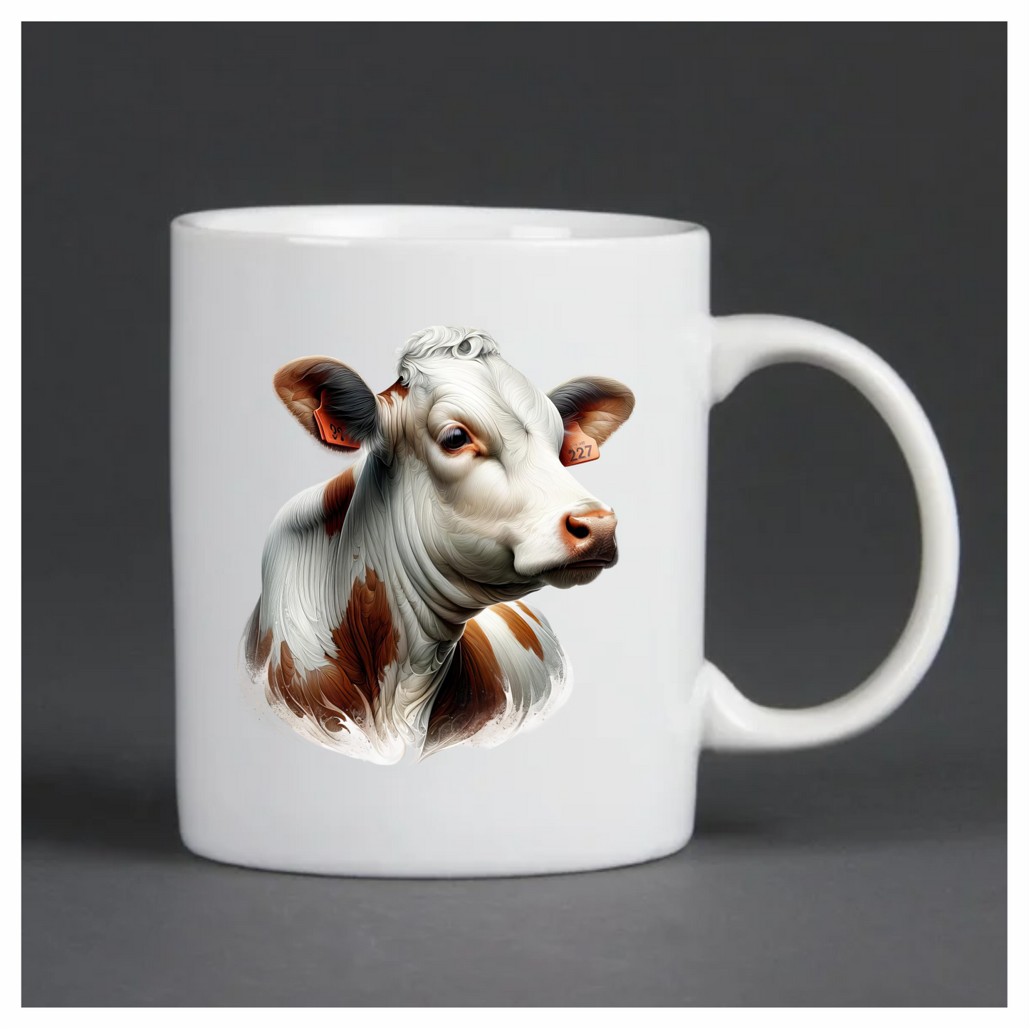 Brown White Cow Calf Dairy Vinyl Sticker Decal