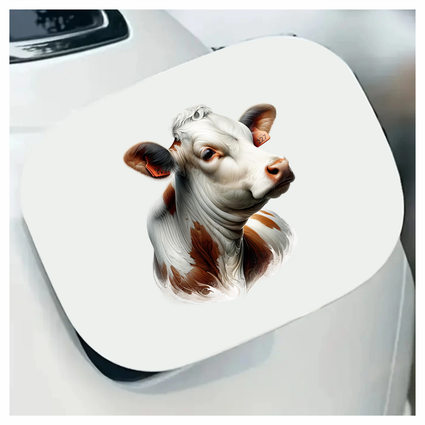 Brown White Cow Calf Dairy Vinyl Sticker Decal