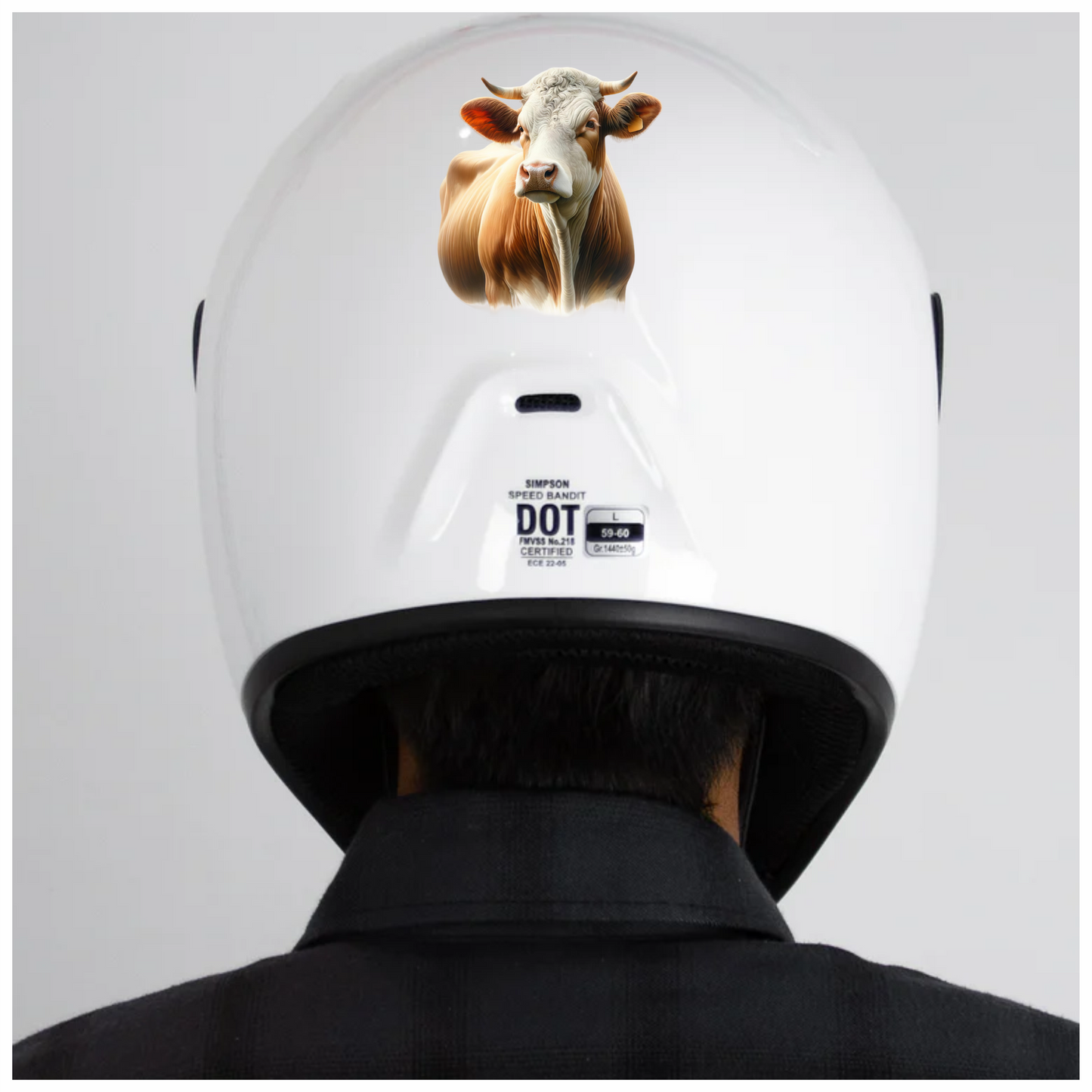 Brown White Cow Simmental Breed Vinyl Sticker Decal