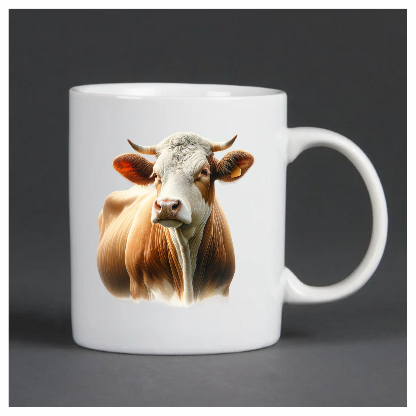 Brown White Cow Simmental Breed Vinyl Sticker Decal