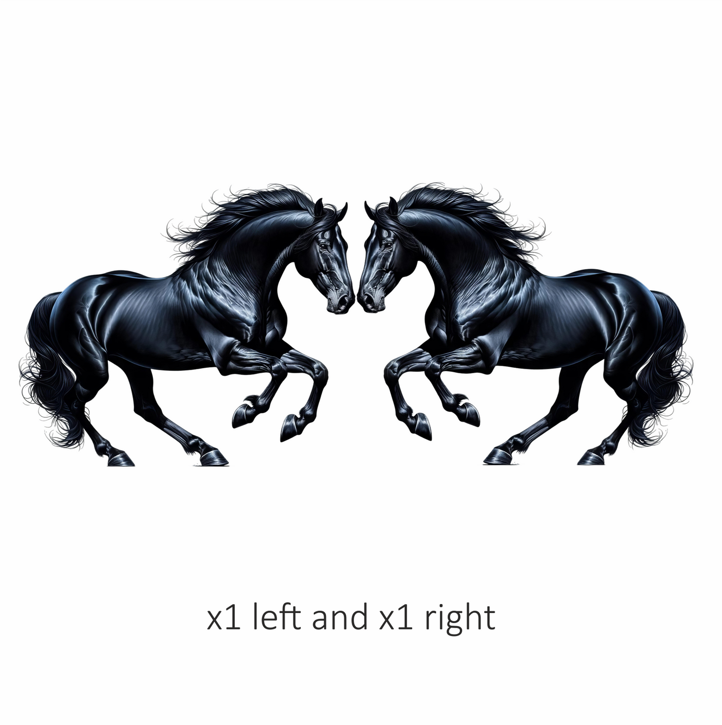 Black Horse Stallion Running Strong Vinyl Sticker Decal