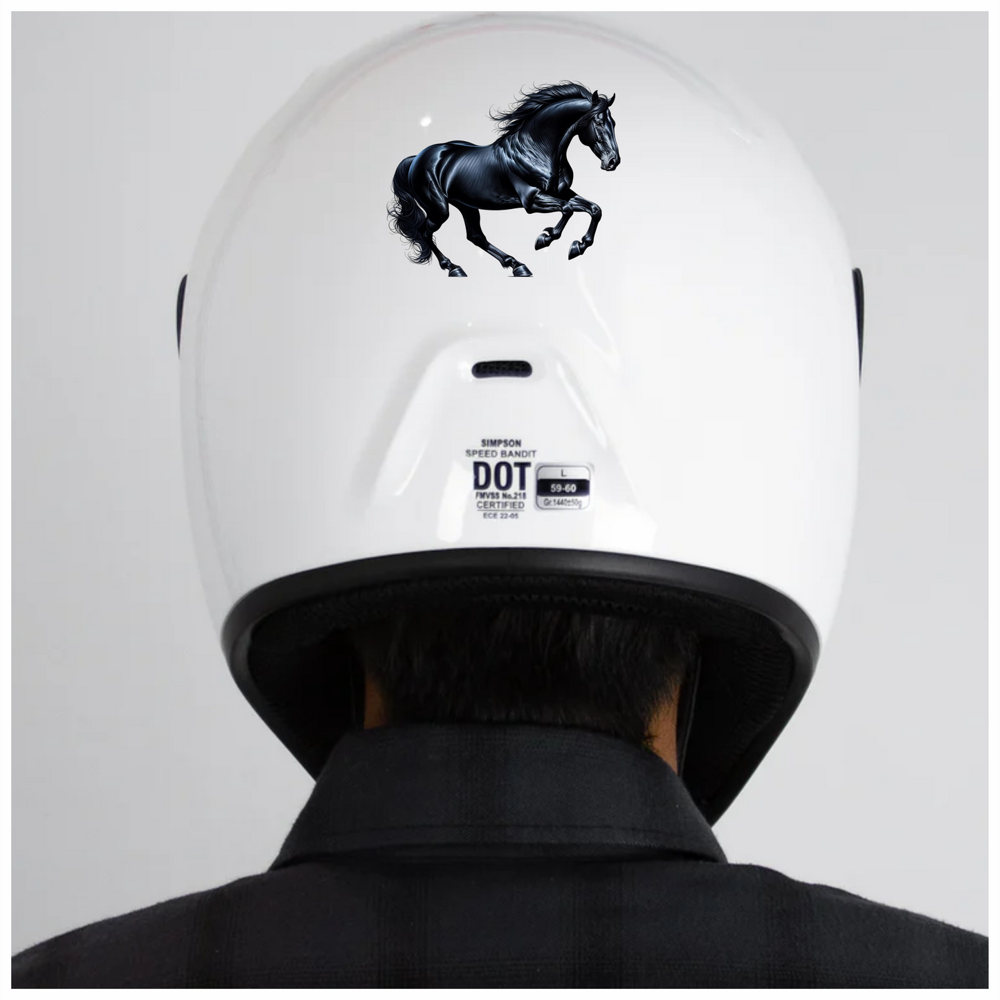 Black Horse Stallion Running Strong Vinyl Sticker Decal