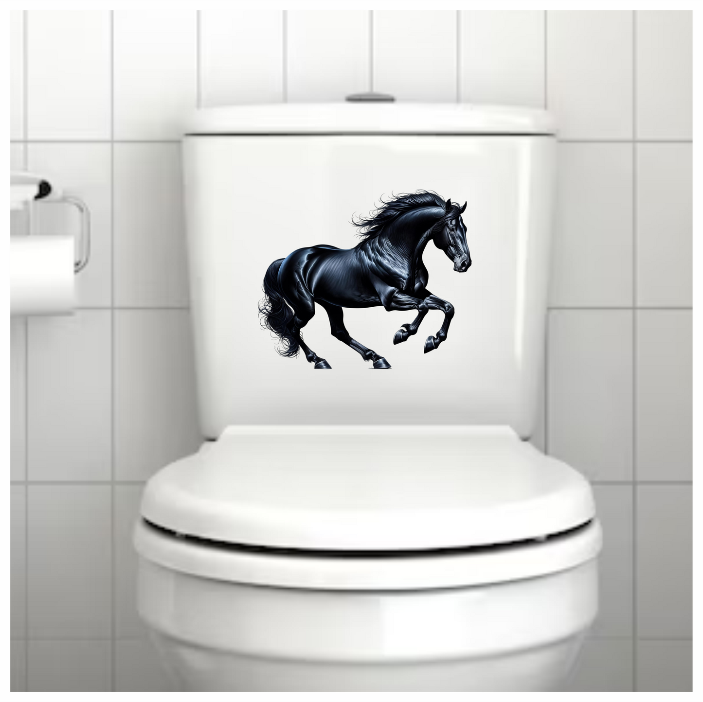 Black Horse Stallion Running Strong Vinyl Sticker Decal