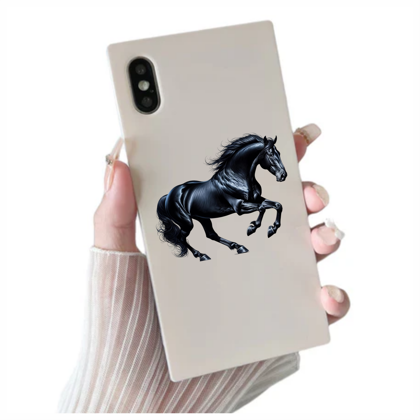 Black Horse Stallion Running Strong Vinyl Sticker Decal