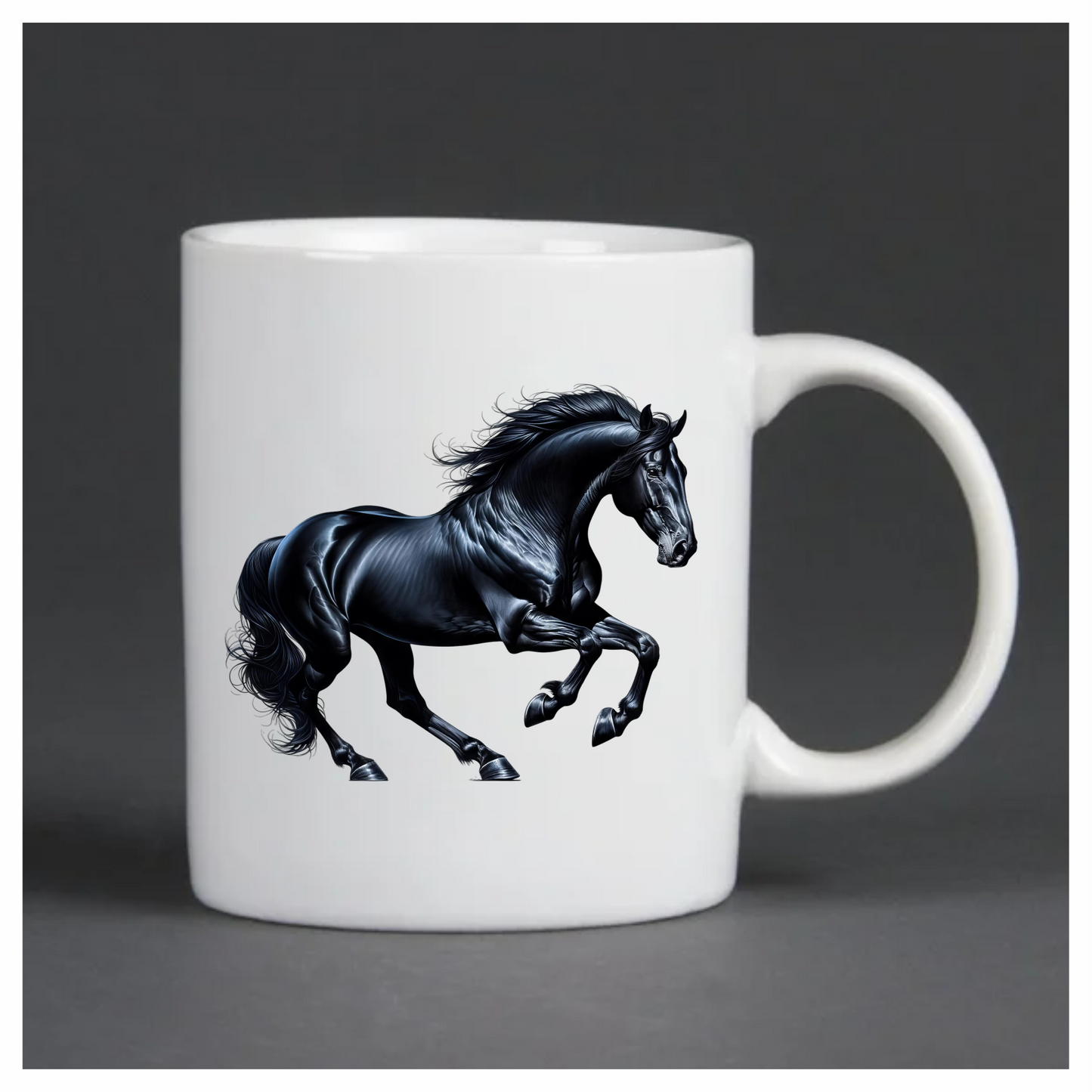 Black Horse Stallion Running Strong Vinyl Sticker Decal