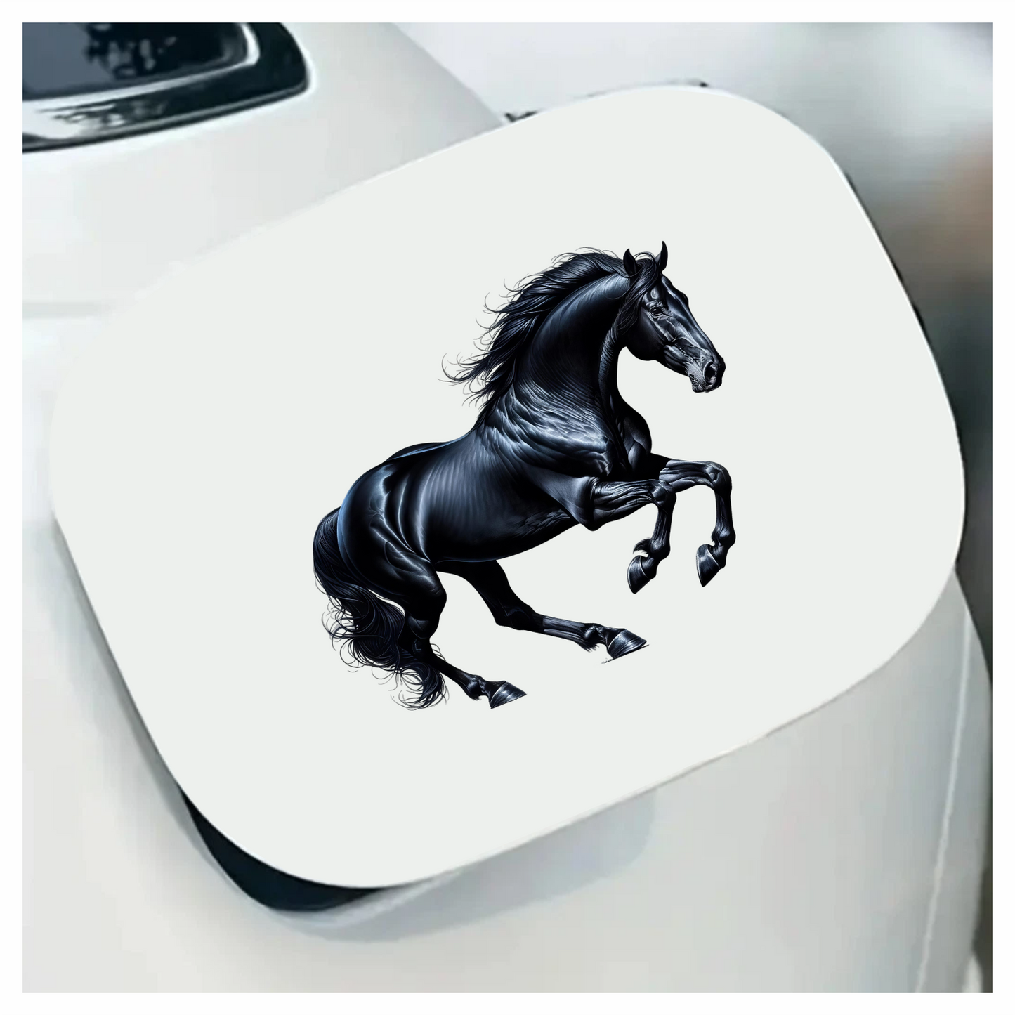 Black Horse Stallion Running Strong Vinyl Sticker Decal