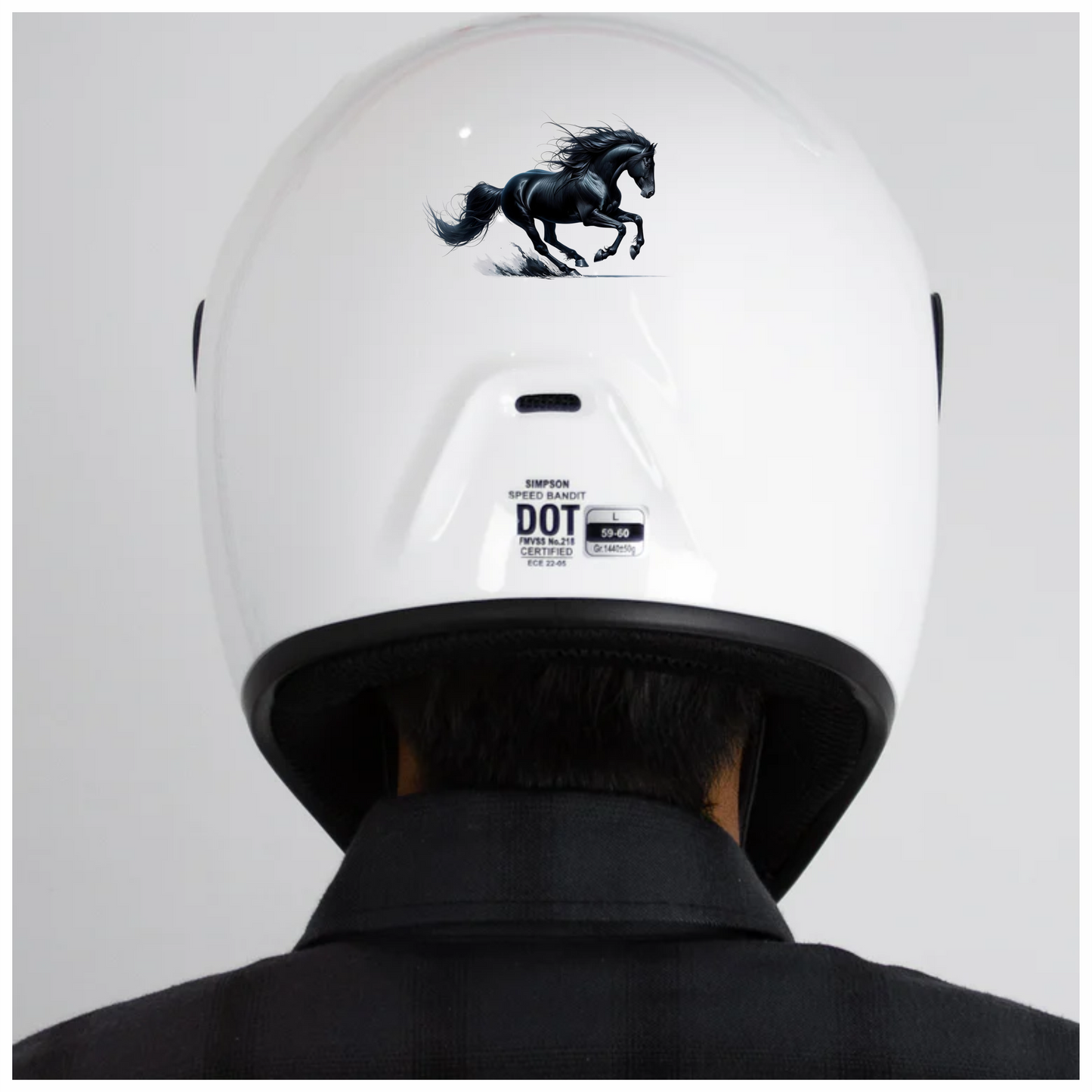 Black Running Horse Stallion Splash Vinyl Sticker Decal