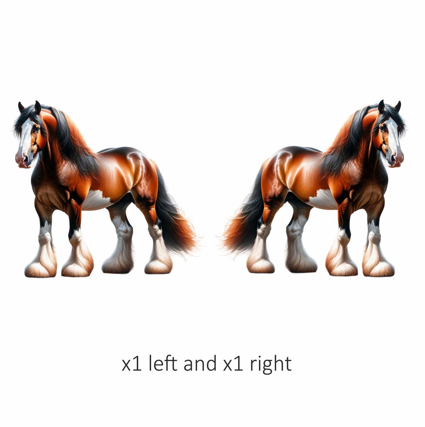 Brown Horse Draft Breed Strong Powerful Vinyl Sticker Decal