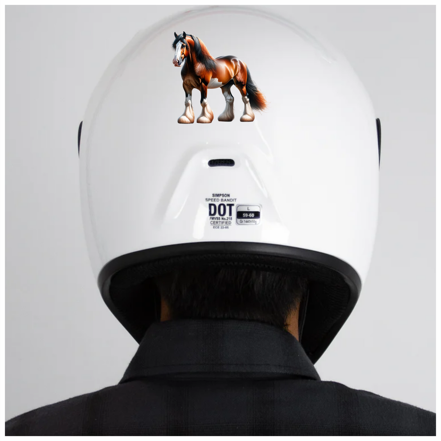 Brown Horse Draft Breed Strong Powerful Vinyl Sticker Decal