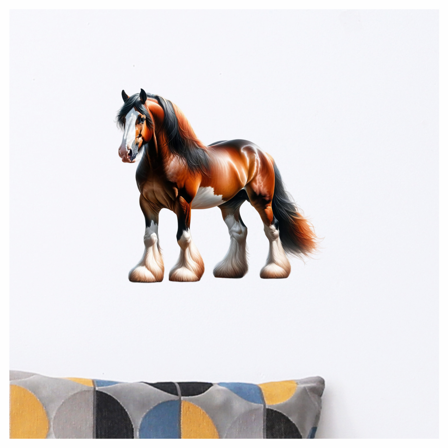 Brown Horse Draft Breed Strong Powerful Vinyl Sticker Decal