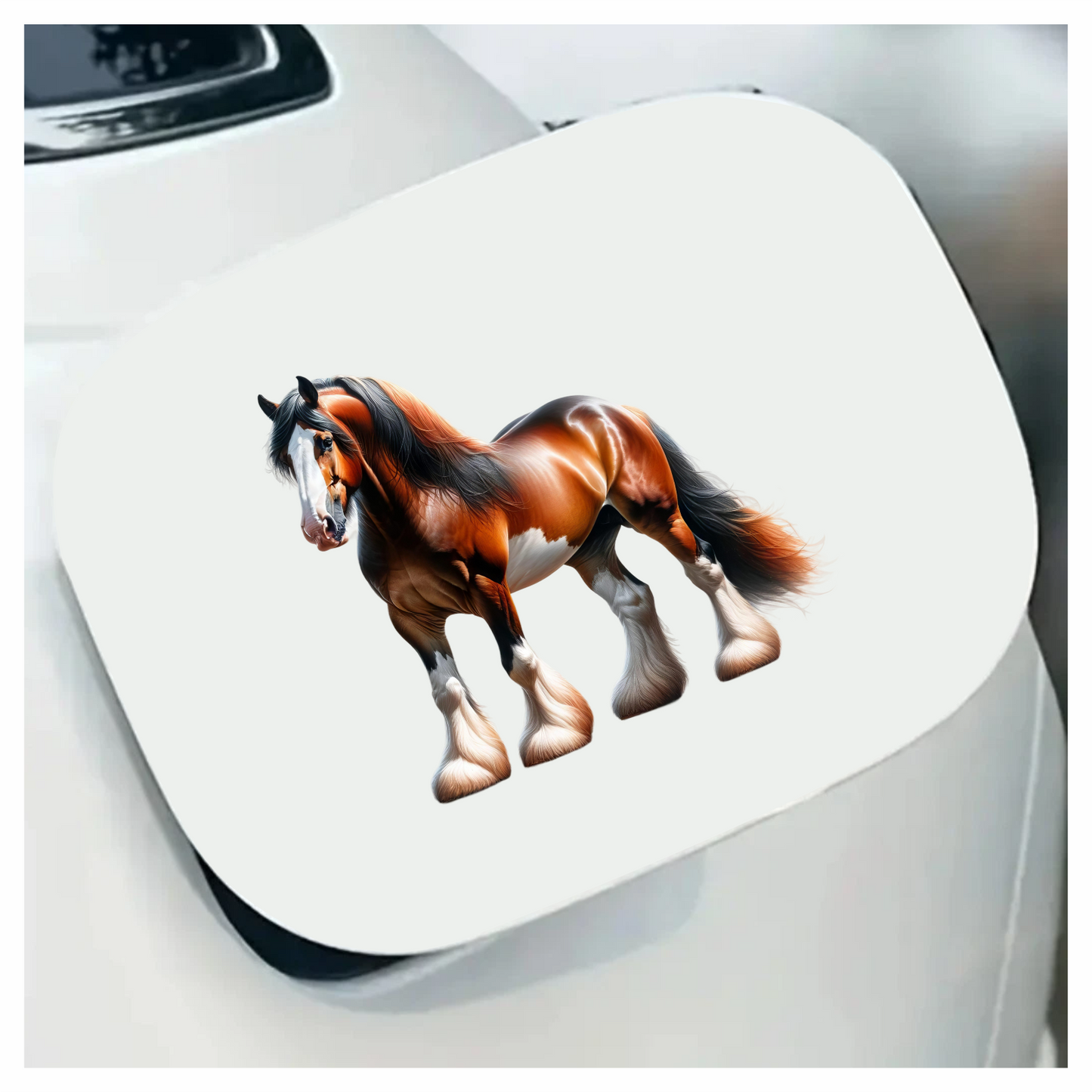 Brown Horse Draft Breed Strong Powerful Vinyl Sticker Decal