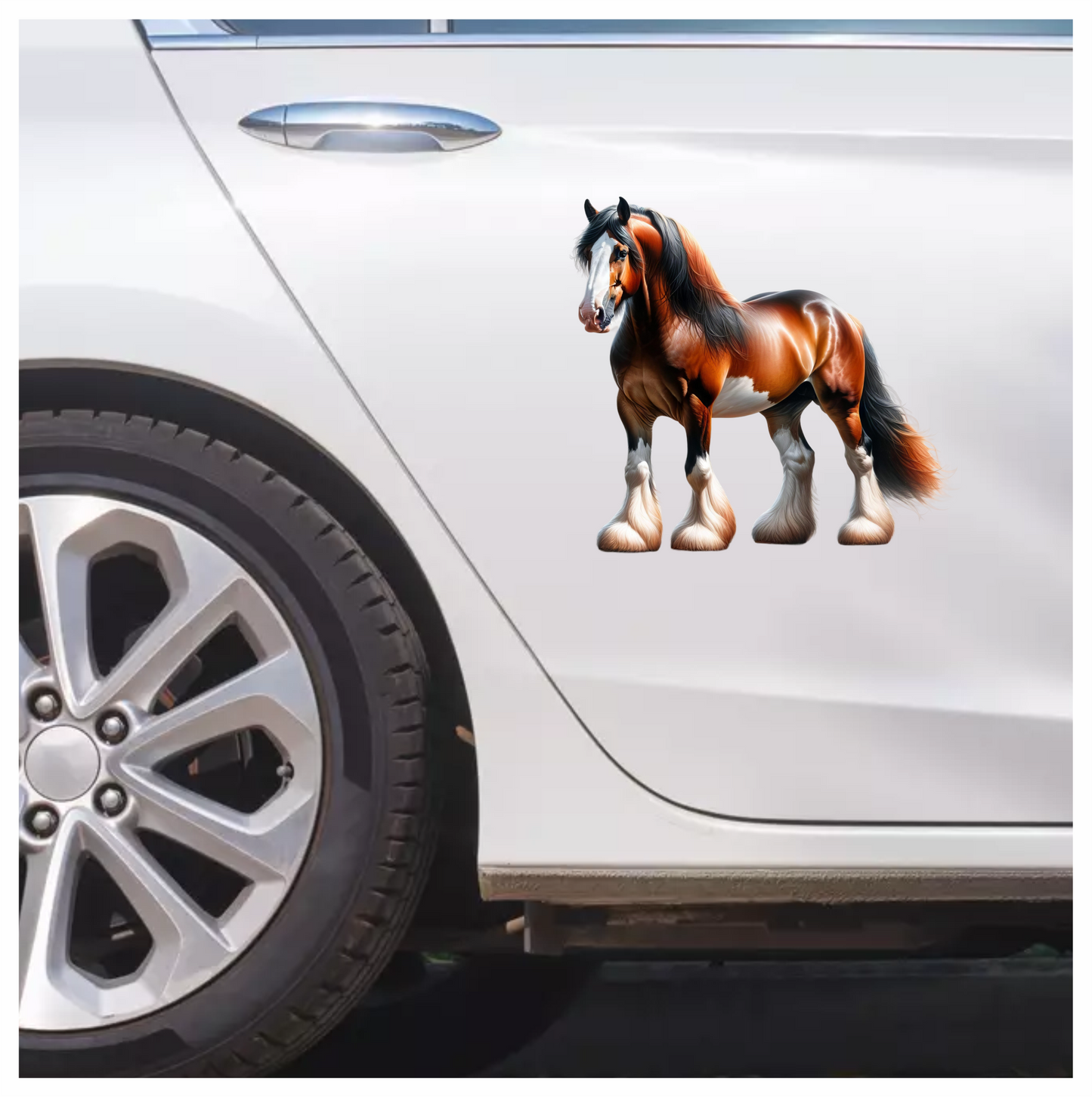 Brown Horse Draft Breed Strong Powerful Vinyl Sticker Decal