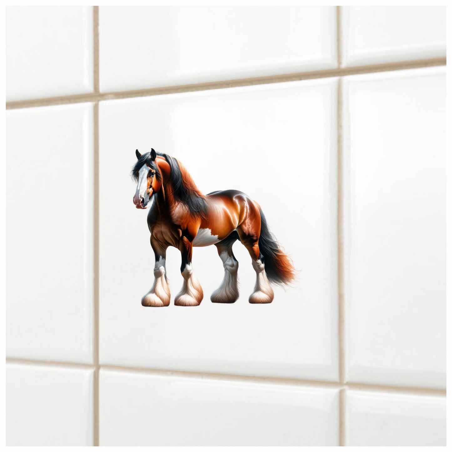 Brown Horse Draft Breed Strong Powerful Vinyl Sticker Decal