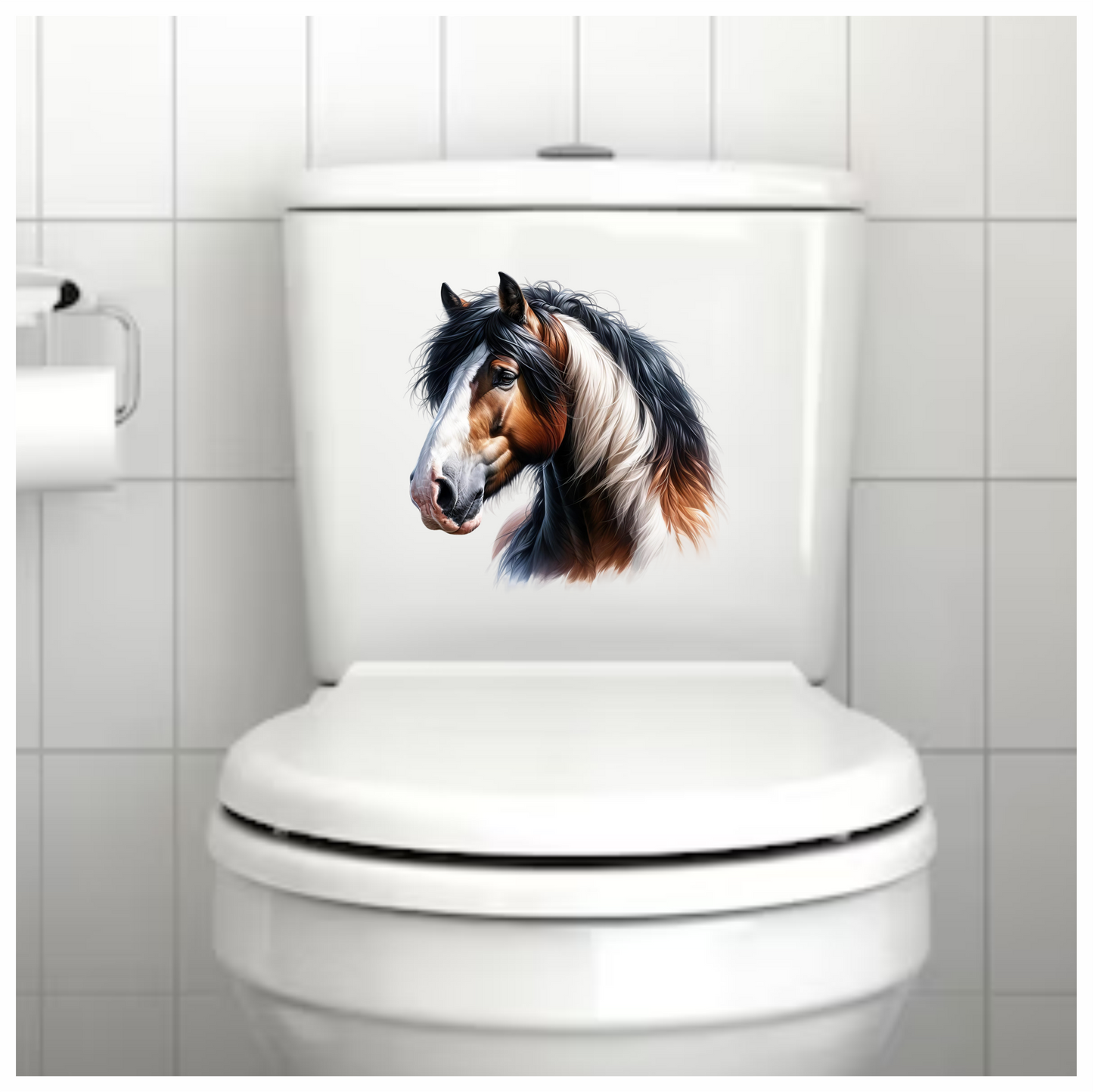 Brown White Horse Shire Breed Vinyl Sticker Decal