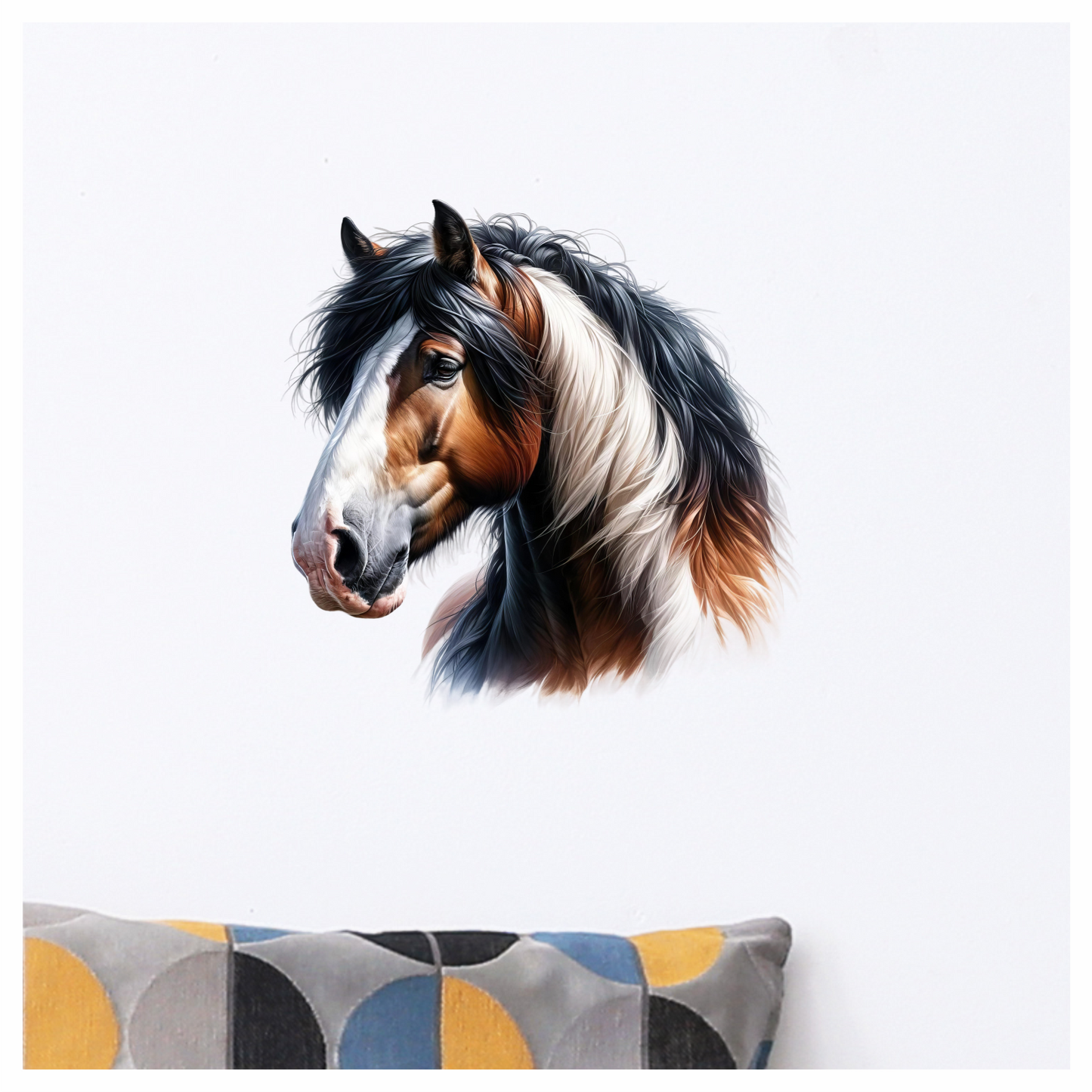 Brown White Horse Shire Breed Vinyl Sticker Decal