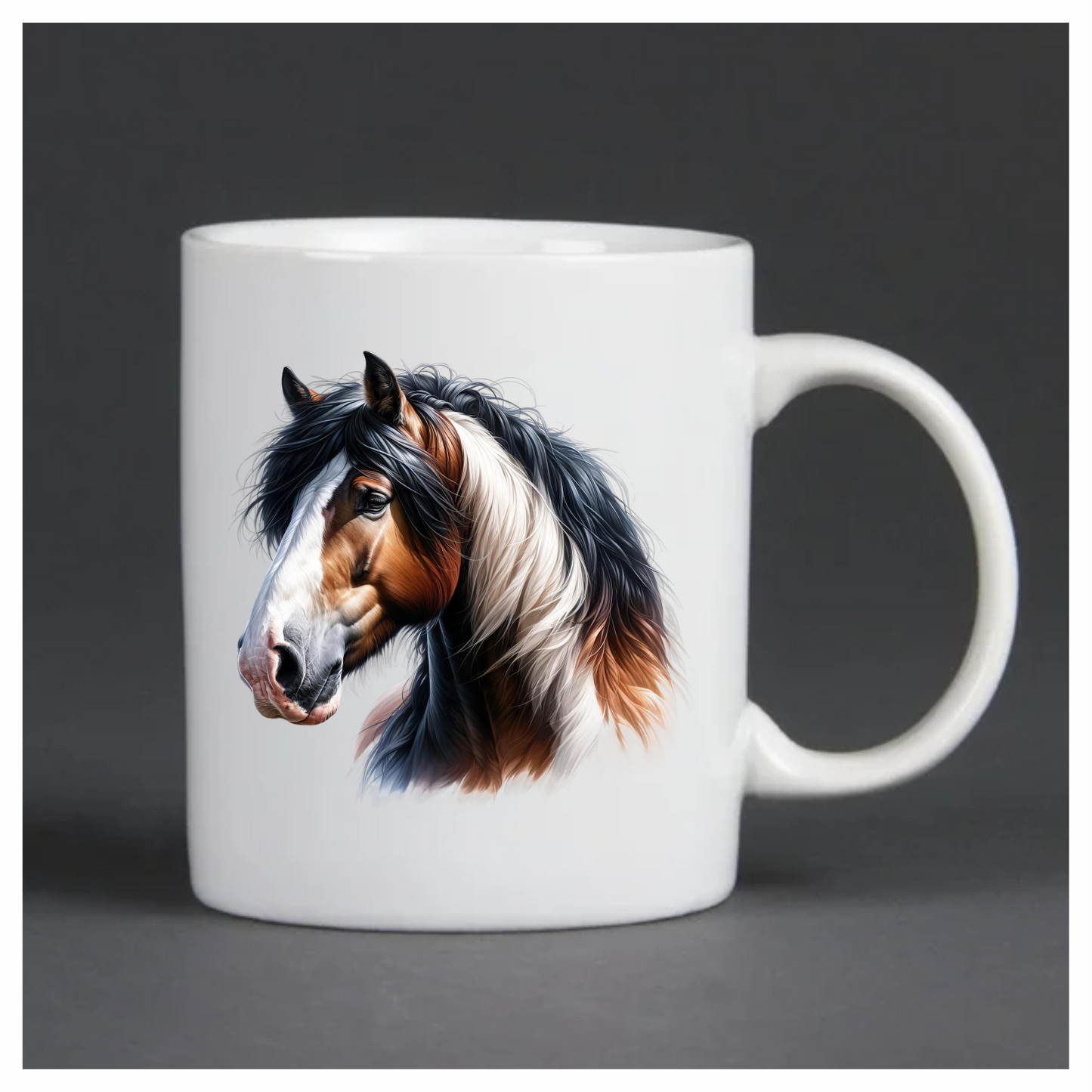 Brown White Horse Shire Breed Vinyl Sticker Decal