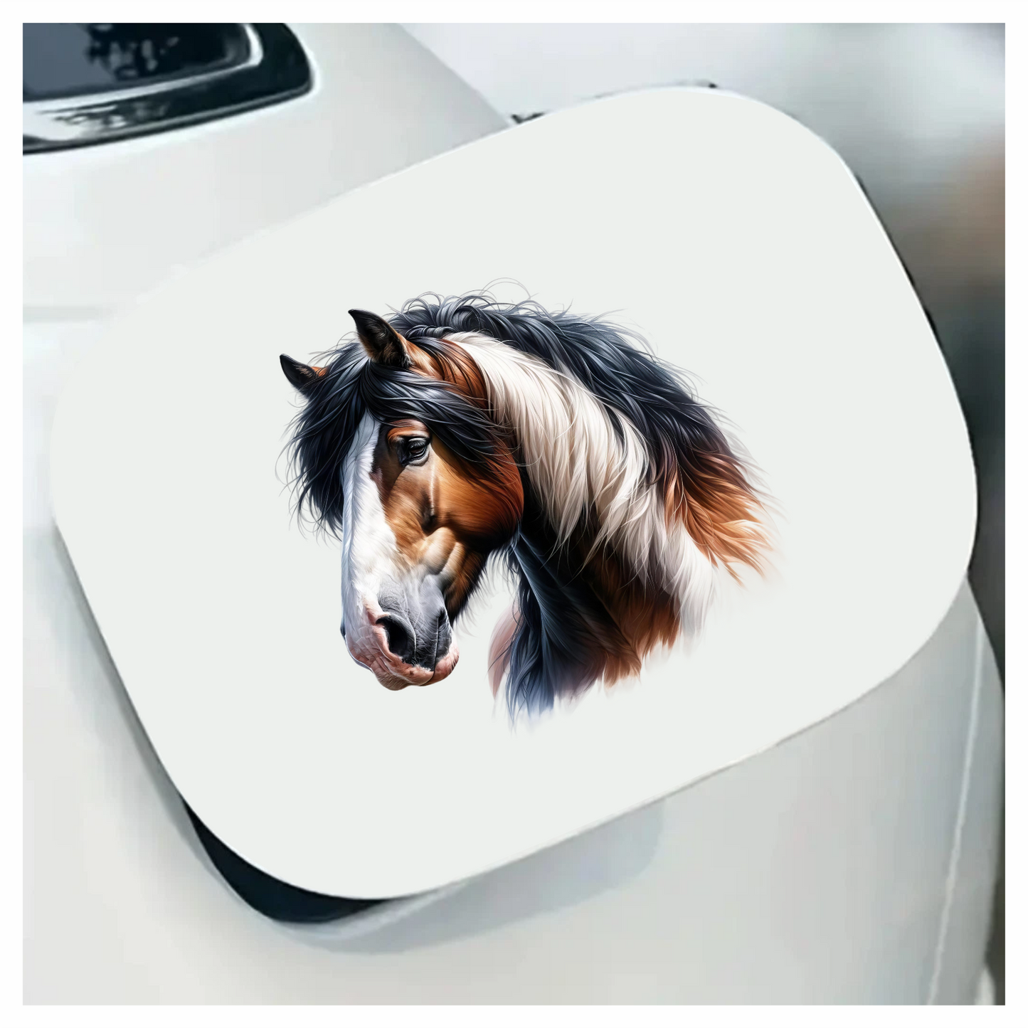 Brown White Horse Shire Breed Vinyl Sticker Decal
