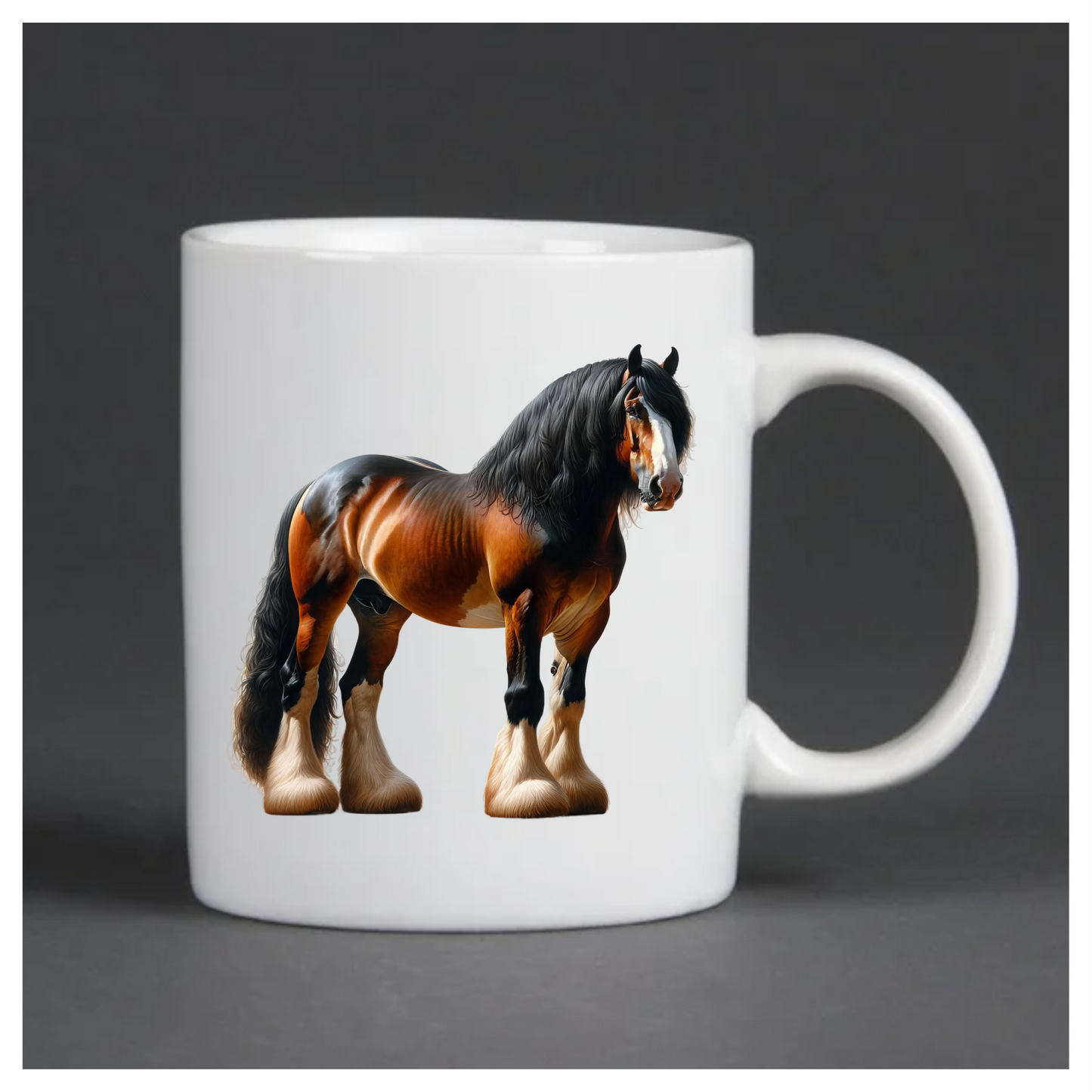 Brown Horse Clydesdale Strong Hairy Vinyl Sticker Decal