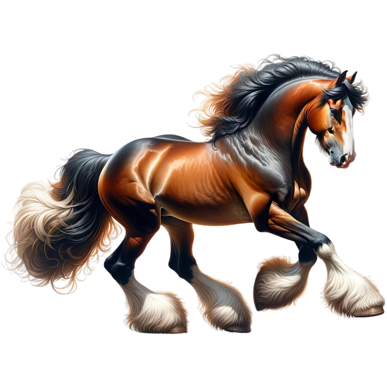 Brown Horse Draft Shire Strong Vinyl Sticker Decal